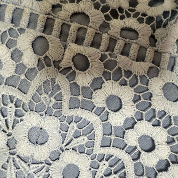 J. CREW Daisy Lace Eyelet Cocktail Dress Blue Sleeveless 4.  963 - Picture 2 of 4